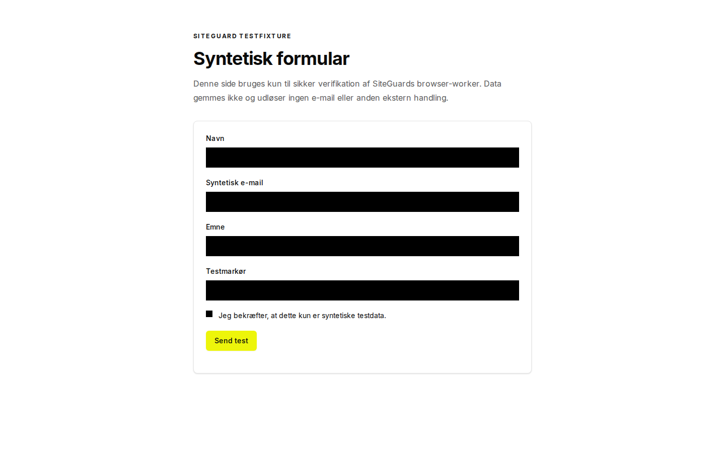 Contact form incident